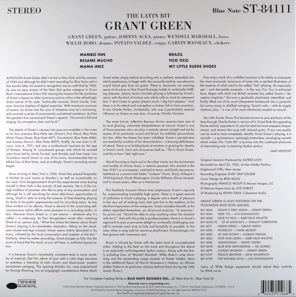 Grant Green – The Latin Bit (LP Vinyl) Vinyl Record