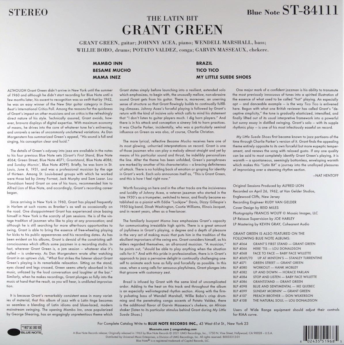Grant Green – The Latin Bit (LP Vinyl) Vinyl Record