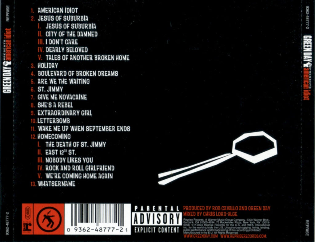 Green Day – American Idiot Music CD