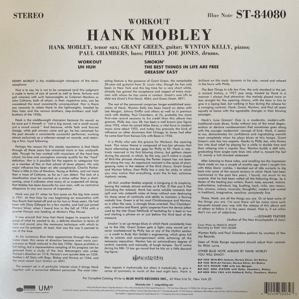 Hank Mobley – Workout (LP Vinyl) Vinyl Record