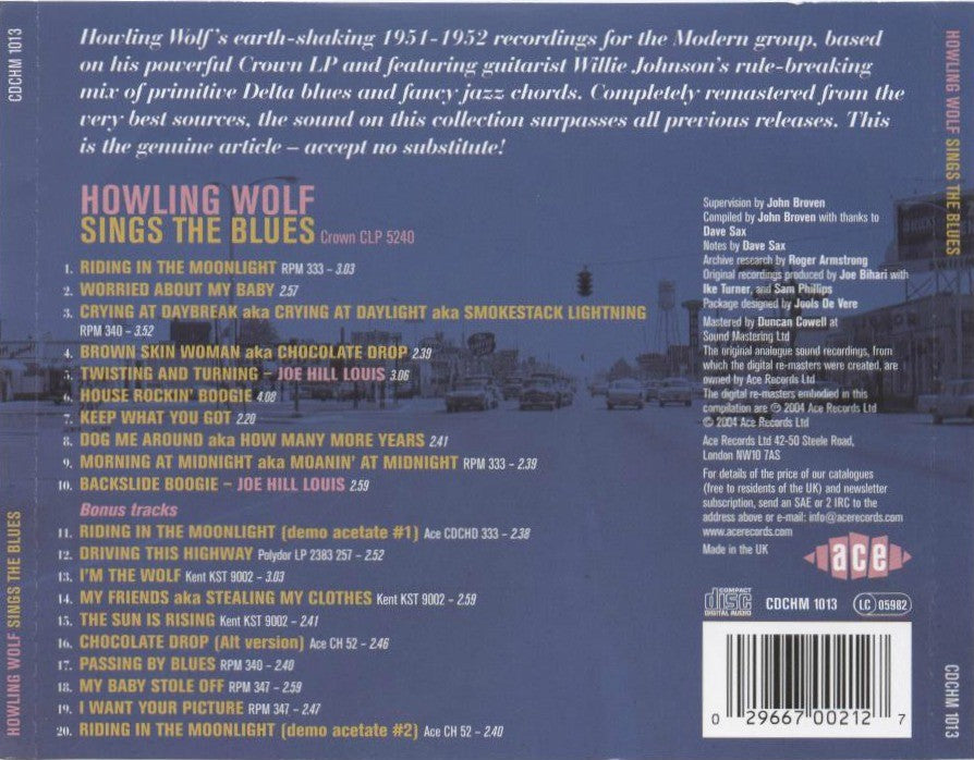 Howlin' Wolf – Sings The Blues (LP Vinyl) Vinyl Record