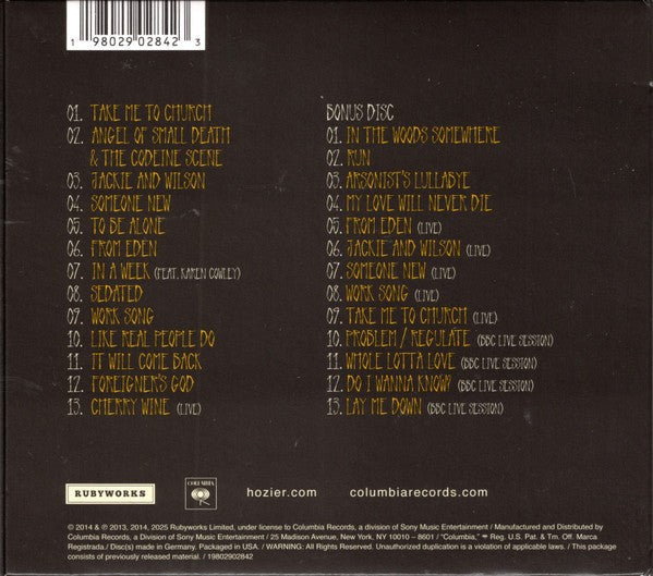 Hozier – Hozier (Special Edition) - (2-CD) Music CD