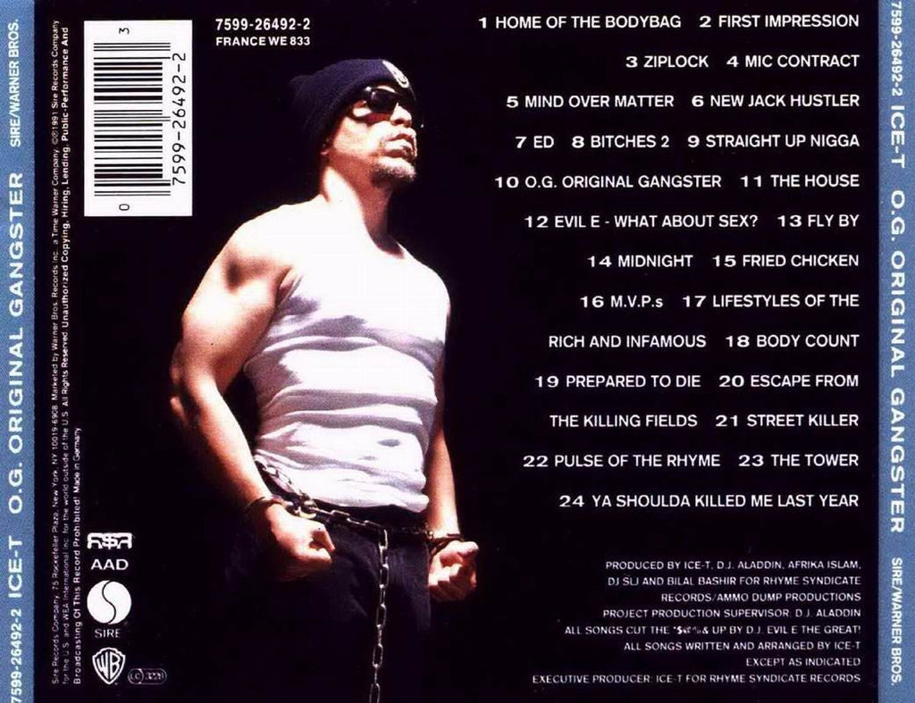 Ice-T – O.G. Original Gangster Music CD