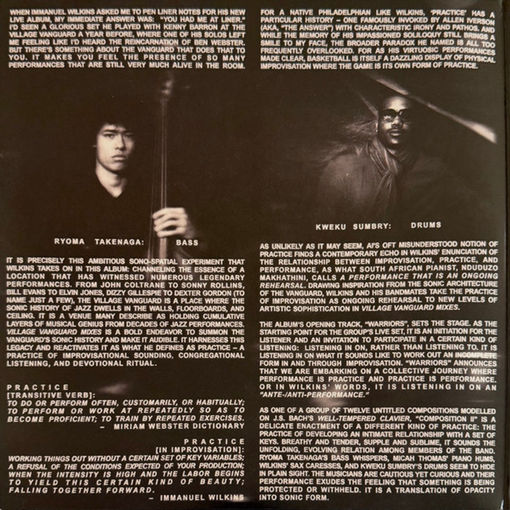 Immanuel Wilkins – Immanuel Wilkins Quartet: Live At The Village (LP Vinyl) Vinyl Record