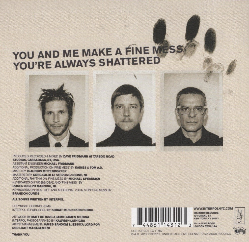 Interpol – Fine Mess Music CD