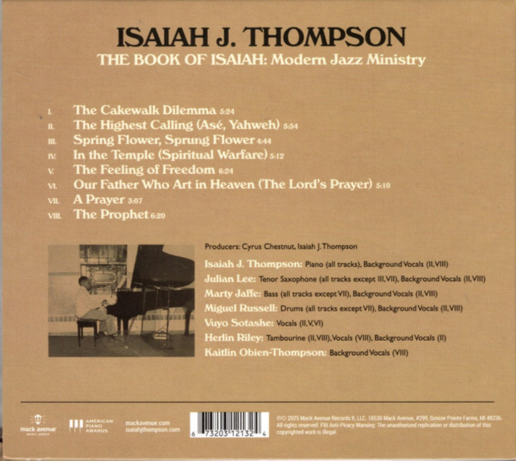 Isaiah J. Thompson – The Book Of Isaiah: Modern Jazz Ministry Music CD