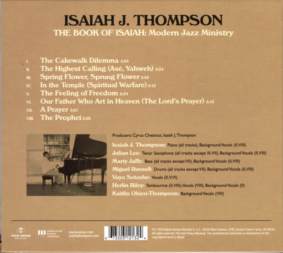 Isaiah J. Thompson – The Book Of Isaiah: Modern Jazz Ministry Music CD