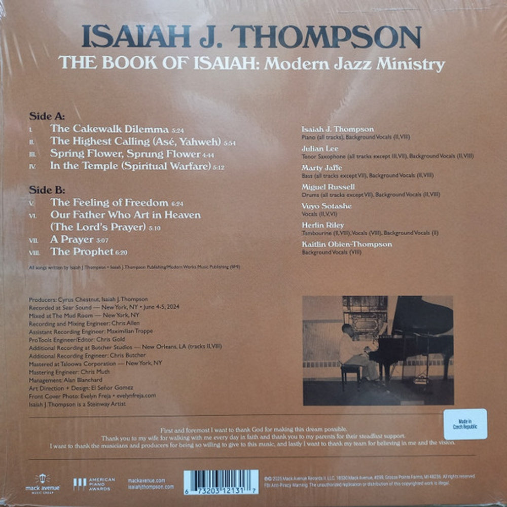 Isaiah J. Thompson – The Book Of Isaiah: Modern Jazz Ministry (LP Vinyl) Vinyl Record