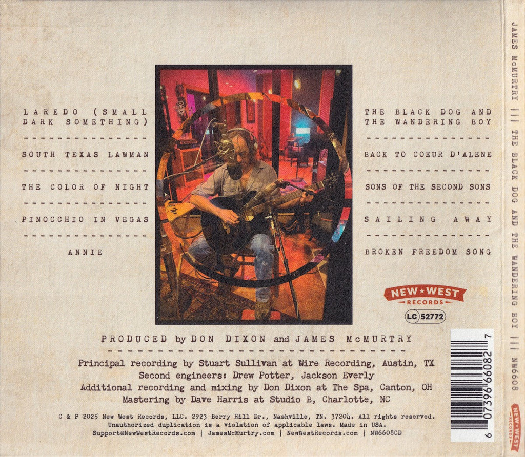 James McMurtry – The Black Dog and The Wandering Boy Music CD