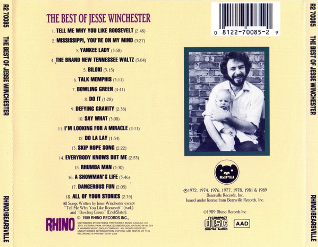 Jesse Winchester – Best of Music CD