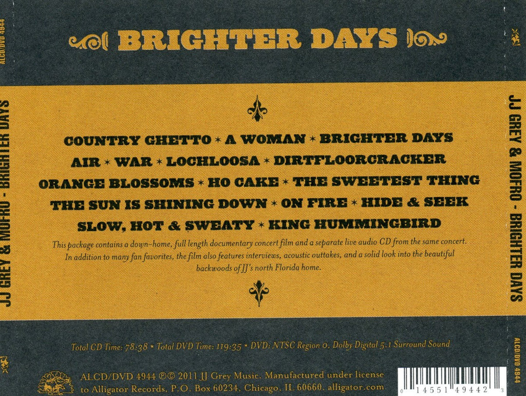 JJ Grey & Mofro – Brighter Days Music CD