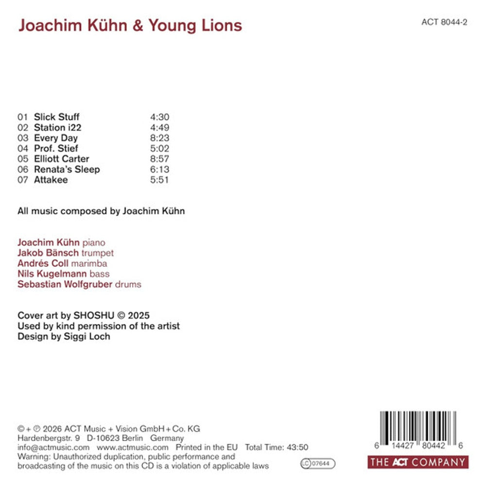Joachim Kuhn – Joachim Kuhn & Young Lions Music CD