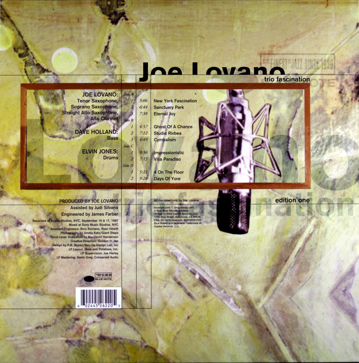 Joe Lovano – Trio Fascination (2-LP Vinyl) Vinyl Record