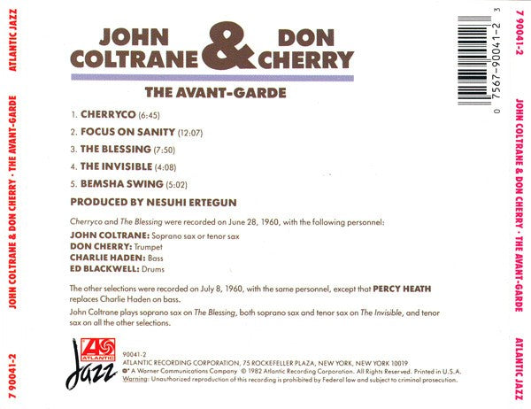 John Coltrane – Avant-Garde Music CD
