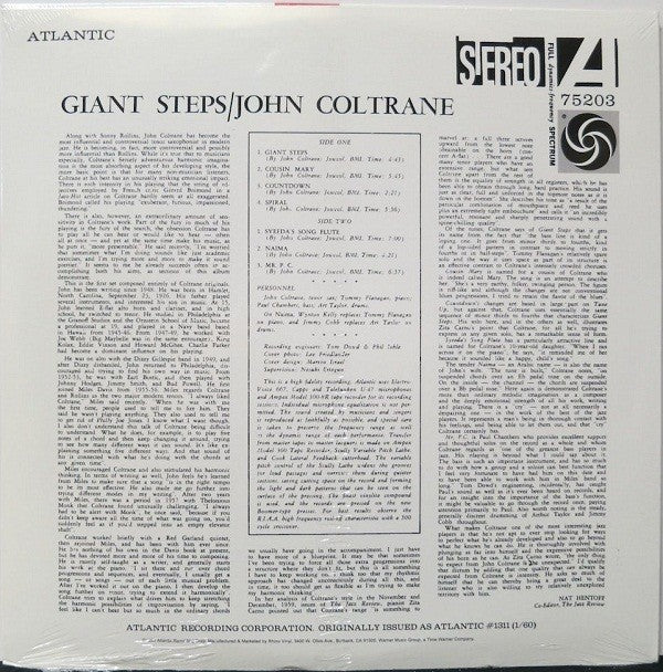 John Coltrane – Giant Steps (LP Vinyl) Vinyl Record