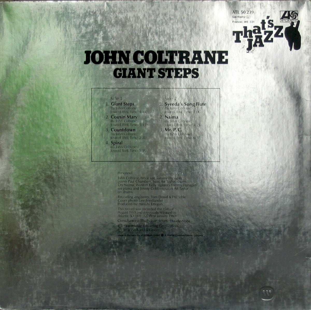 John Coltrane – Giant Steps (LP Vinyl) Vinyl Record