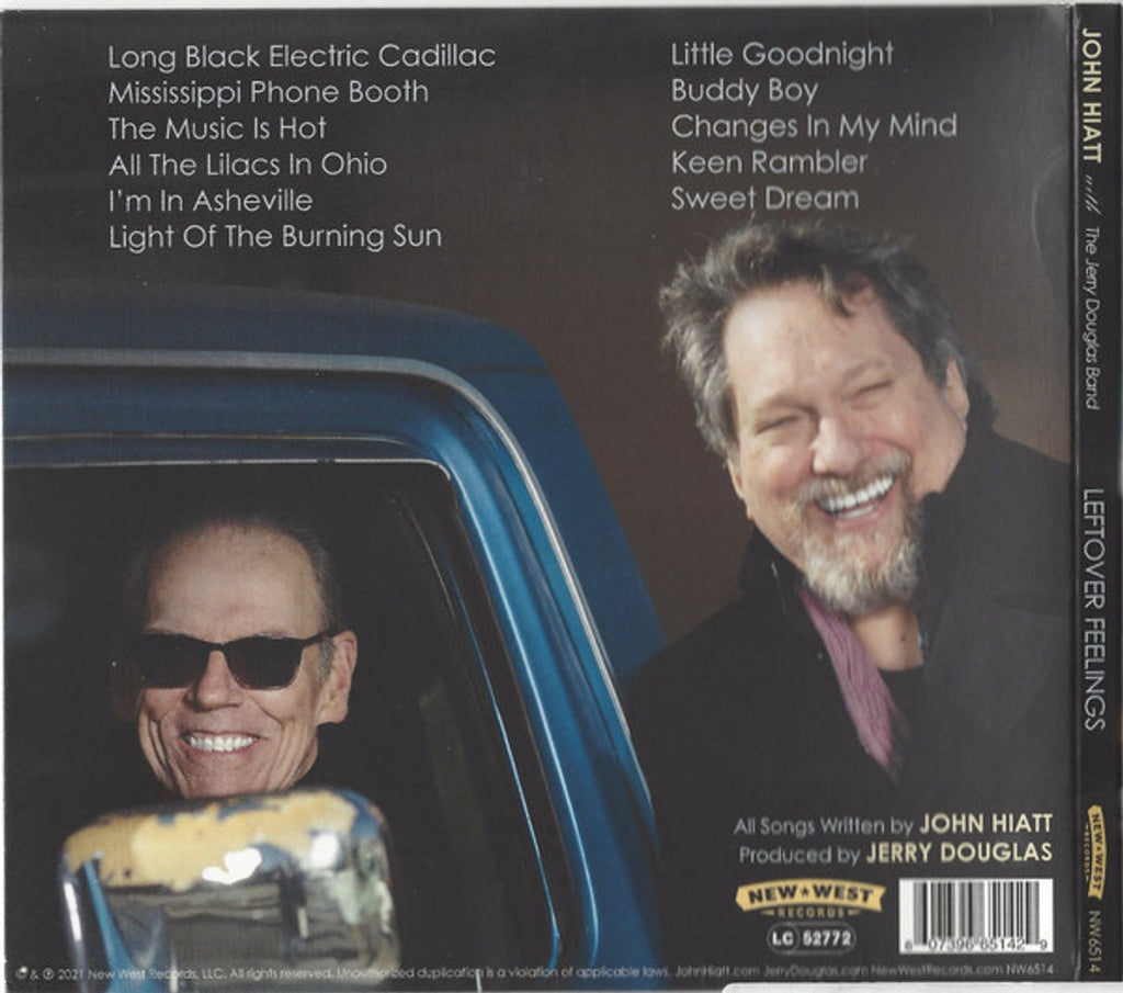 John Hiatt with The Jerry Douglas Band – Leftover Feelings Music CD