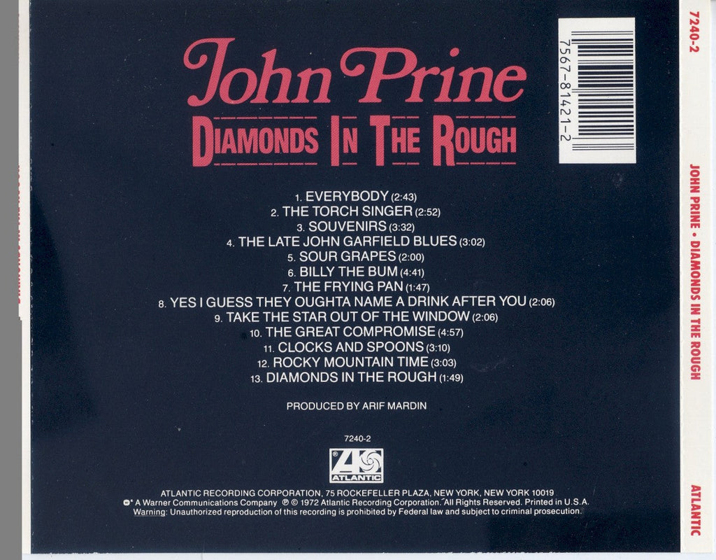 John Prine – Diamonds in the Rough Music CD