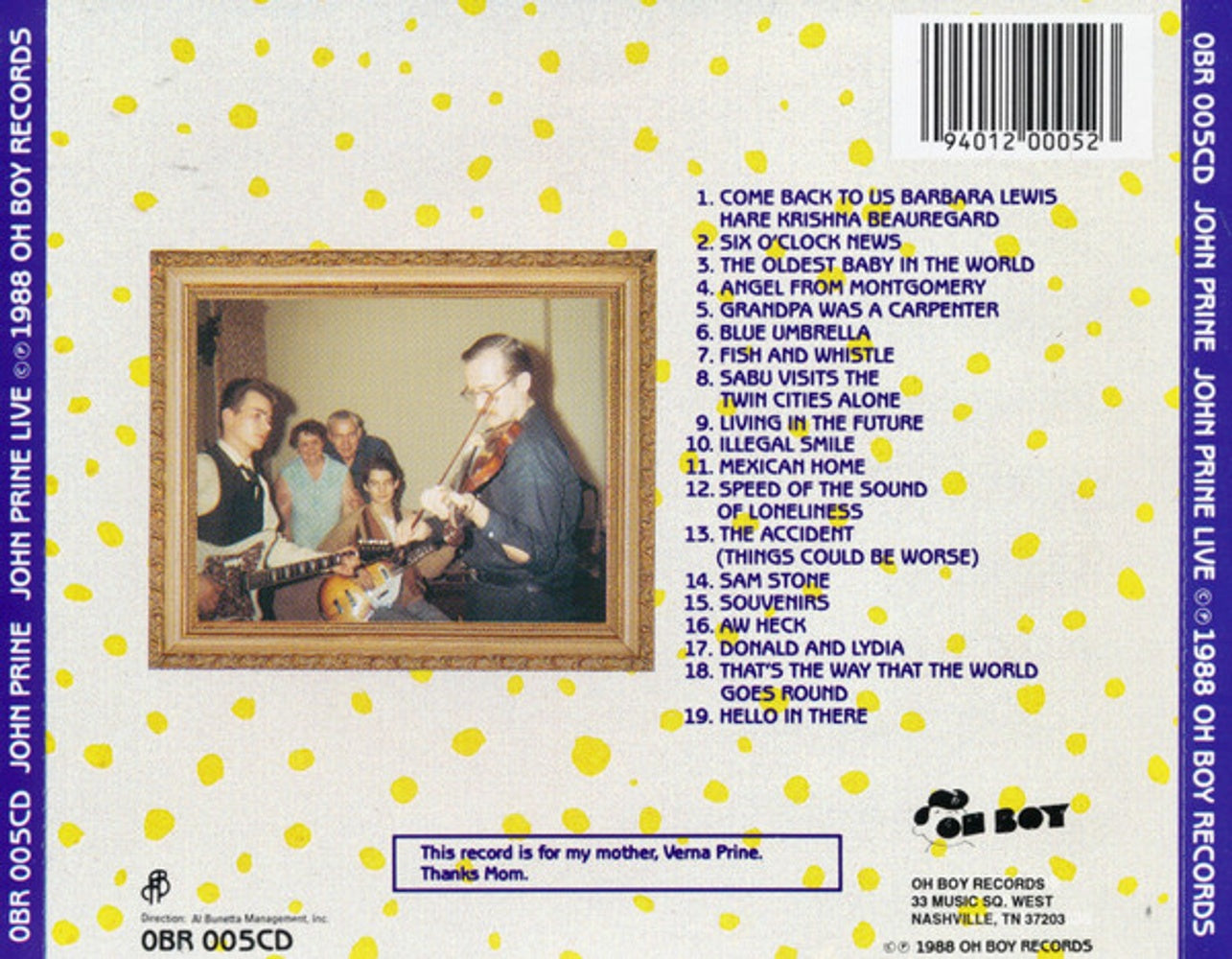 John Prine – Live Music CD