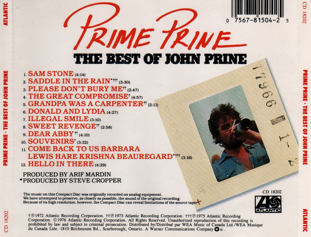 John Prine – Prime Prine Music CD
