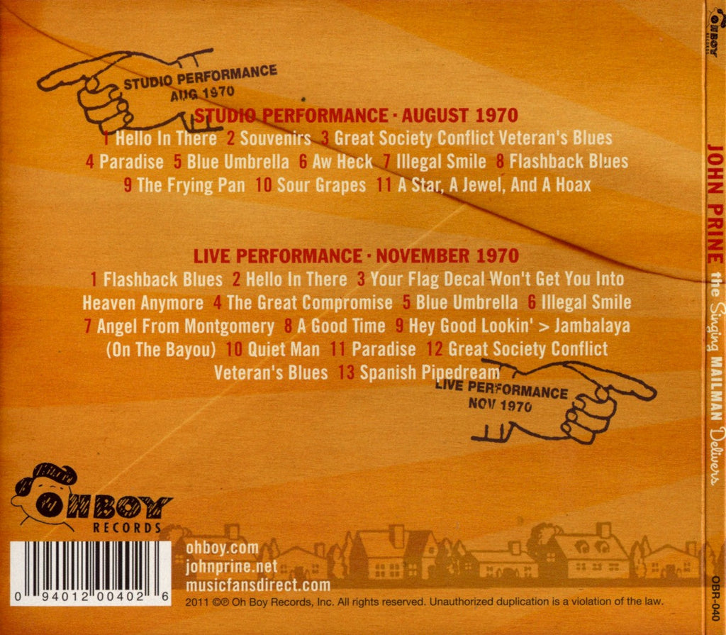 John Prine – The Singing Mailman Delivers (2-CD) Music CD