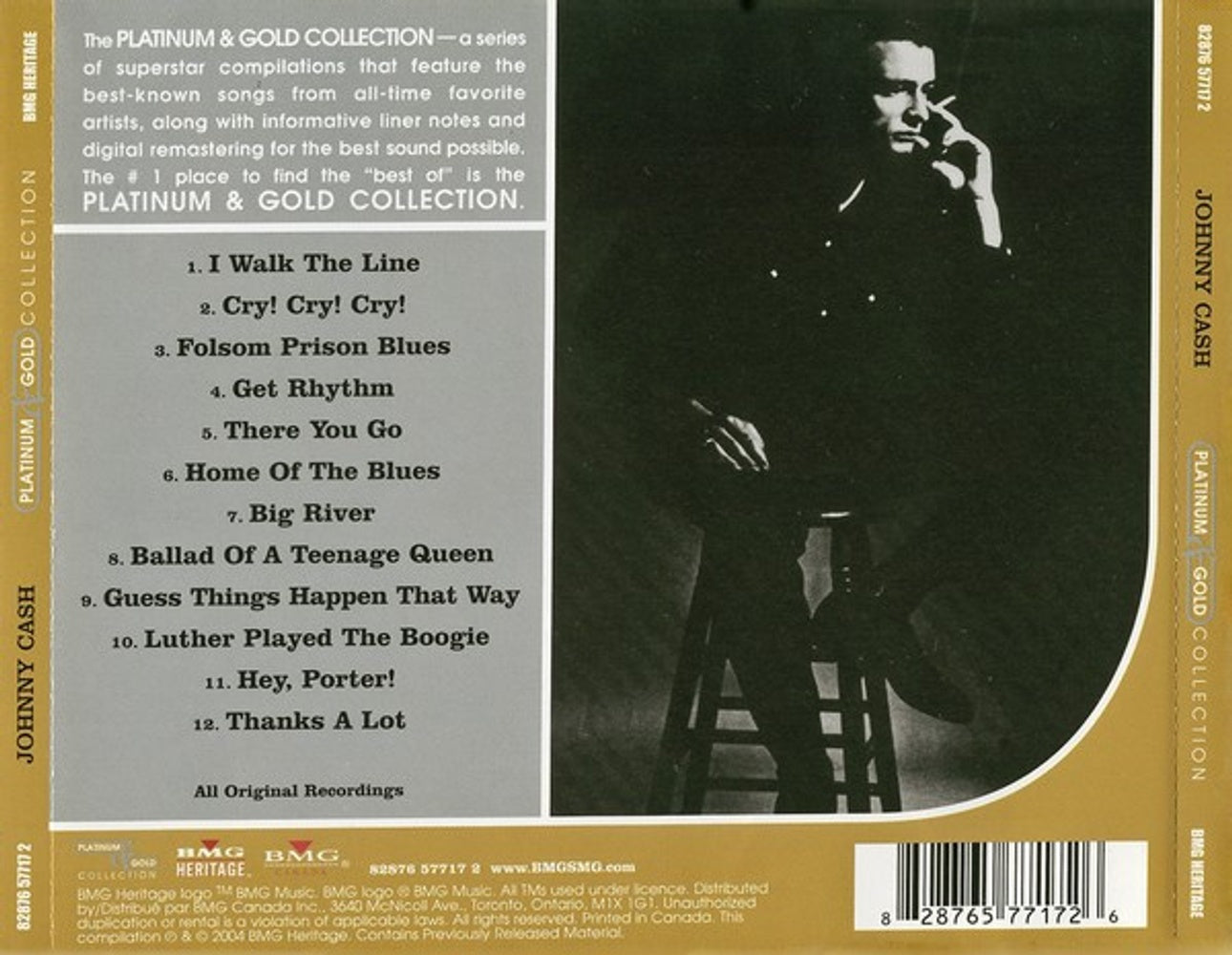 Johnny Cash – Platinum & Gold Collection Music CD
