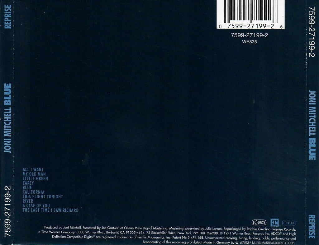 Joni Mitchell – Blue Music CD