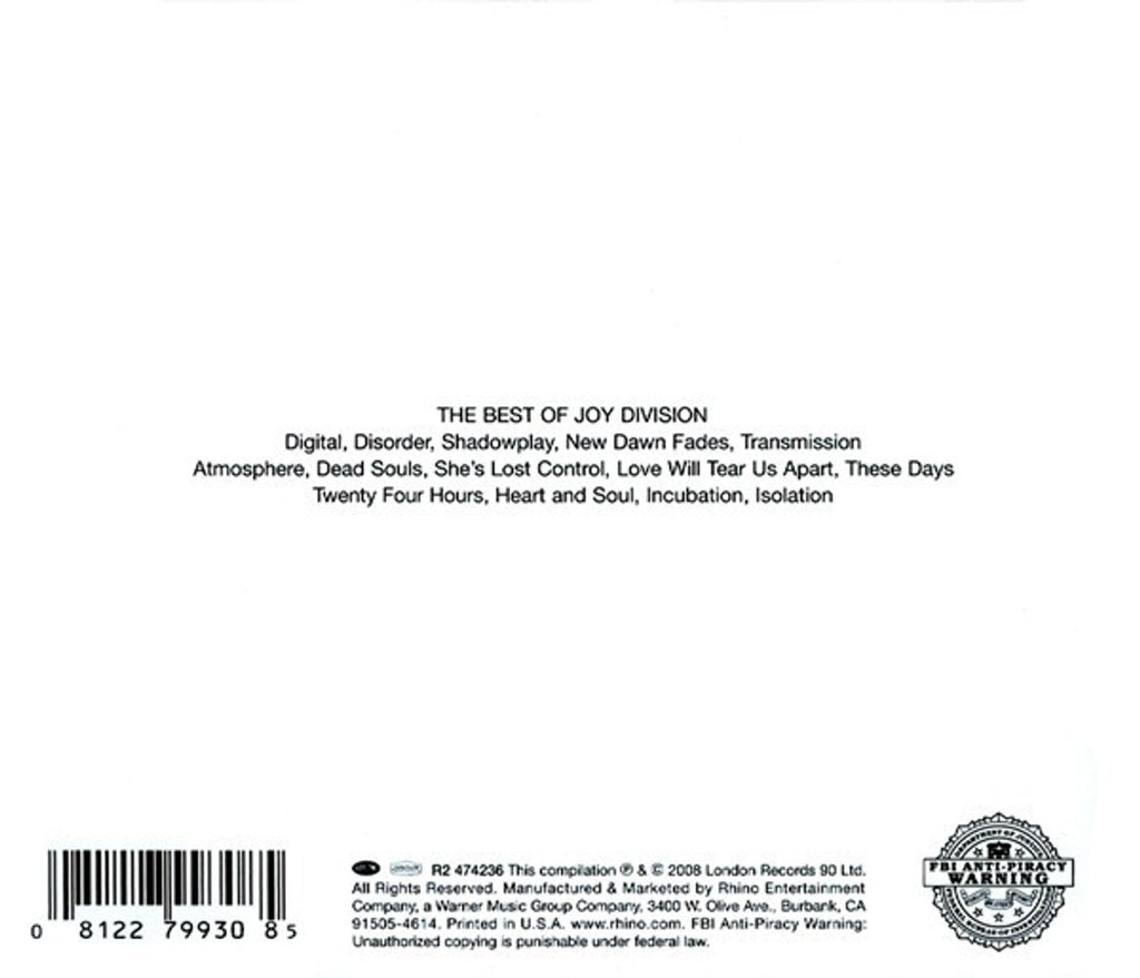 Joy Division – The Best Of Joy Division Music CD