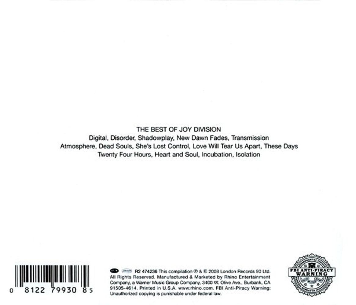 Joy Division – The Best Of Joy Division Music CD