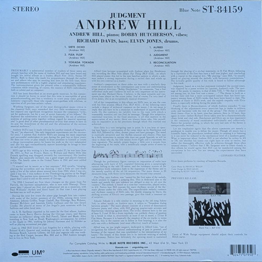 Andrew Hill - Judgement! (LP Vinyl) Vinyl Record