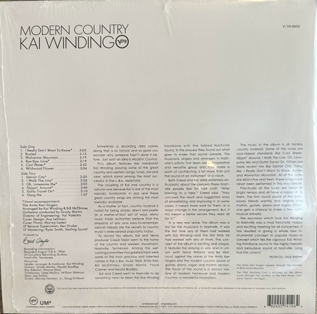 Kai Winding – Modern Country (LP Vinyl) Vinyl Record