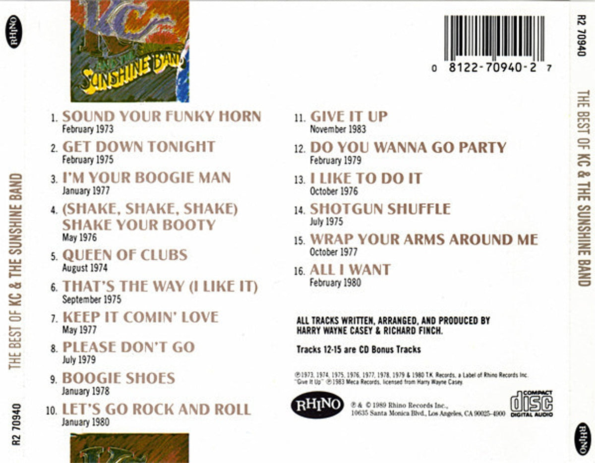 Kc & The Sunshine Band – Best of Music CD