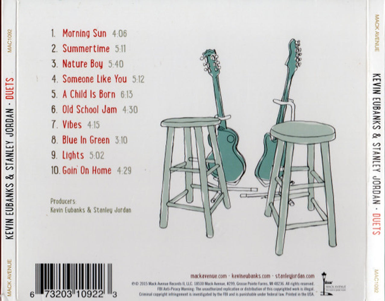 Kevin Eubanks & Stanley Jordan – Duets Music CD