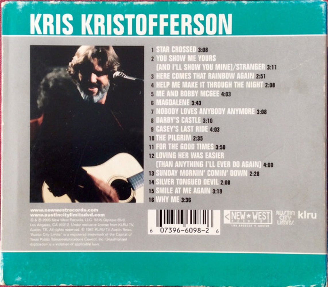 Kris Kristofferson – Live from Austin Texas Music CD