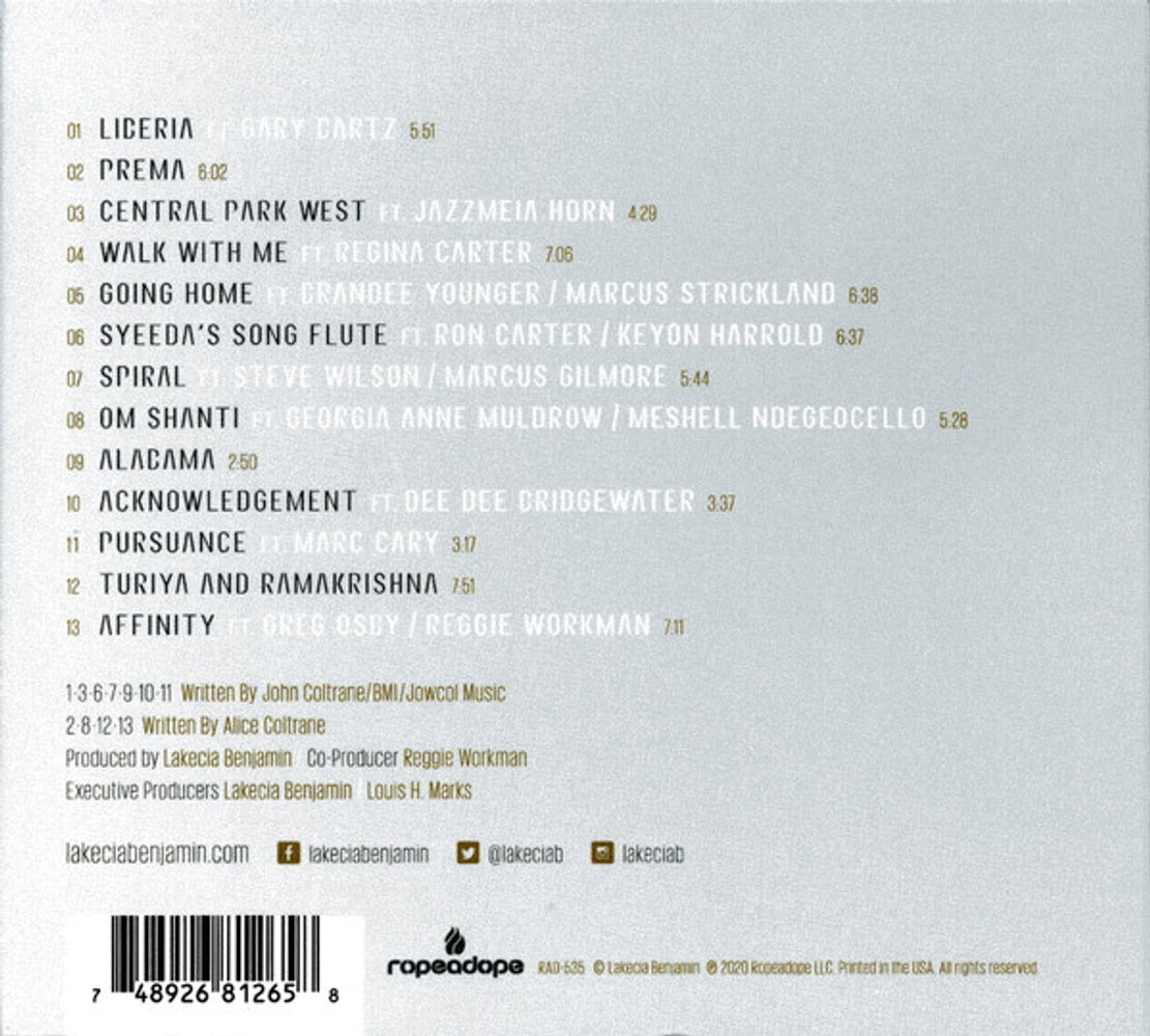 Lakecia Benjamin – Pursuance: The Coltranes Music CD