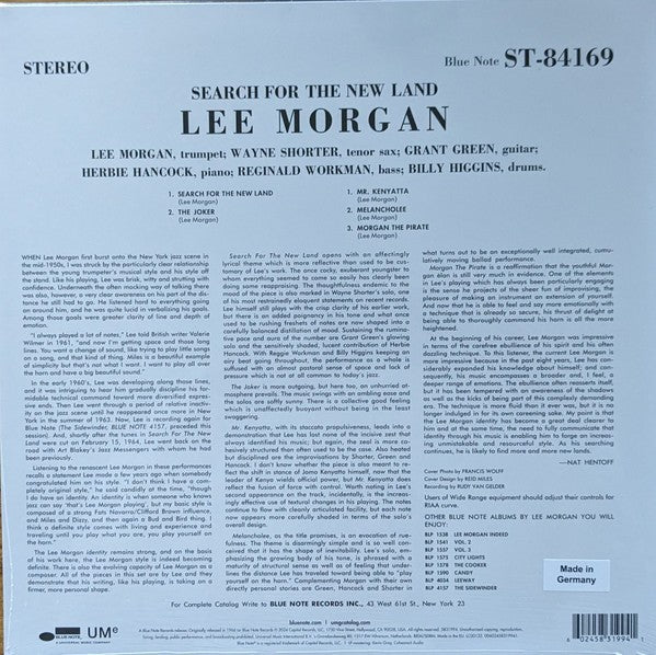 Lee Morgan – Search For The New Land (LP Vinyl) Vinyl Record