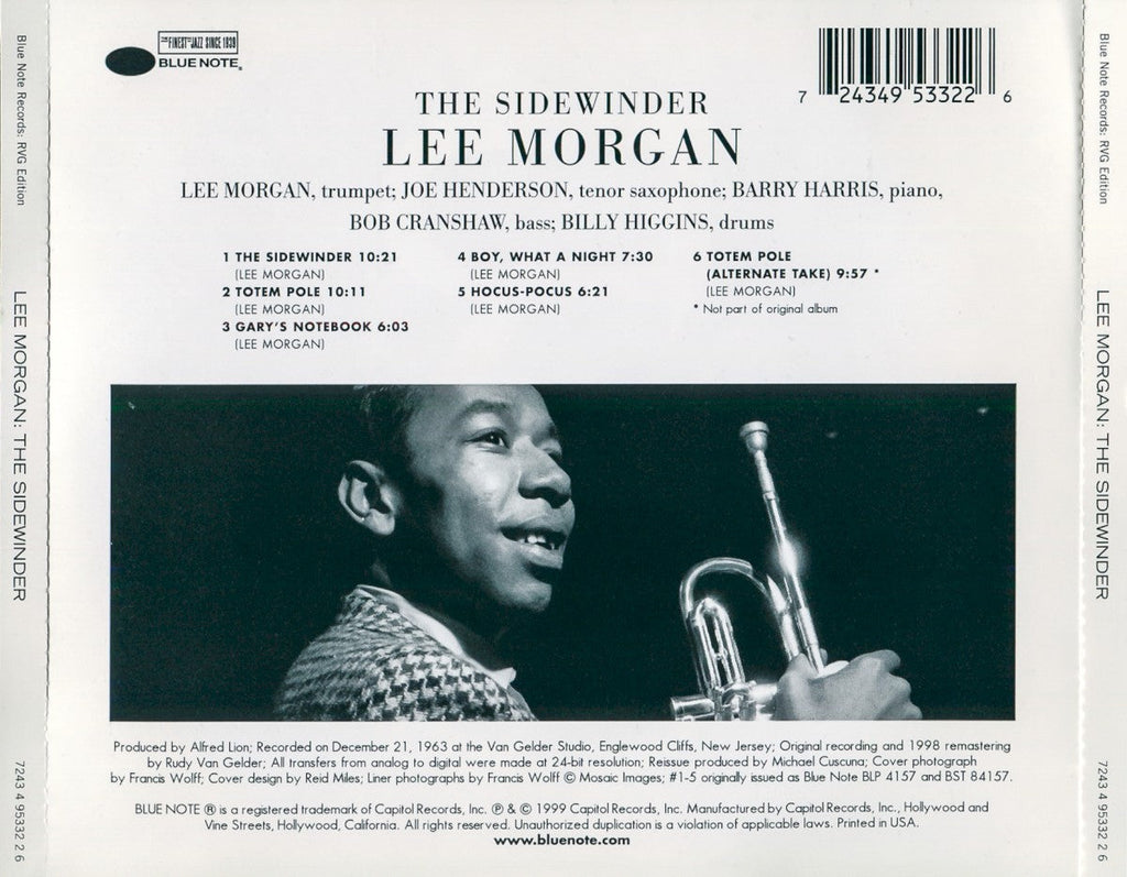 Lee Morgan – The Sidewinder Music CD