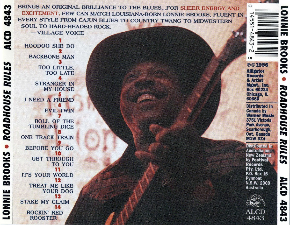 Lonnie Brooks – Road House Rules Music CD