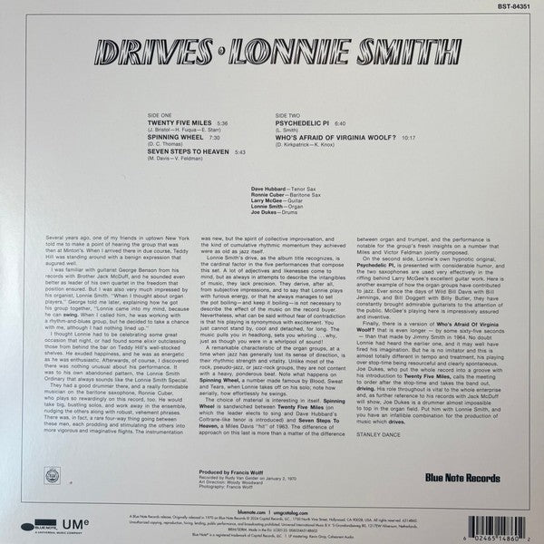 Lonnie Smith – Drives (LP Vinyl) Vinyl Record