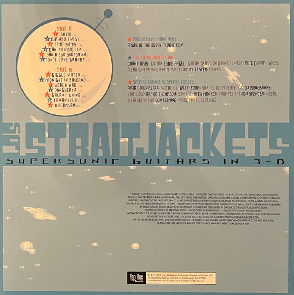 Los Straitjackets – Supersonic Guitars In 3-D (LP Red & Blue Vinyl) Vinyl Record