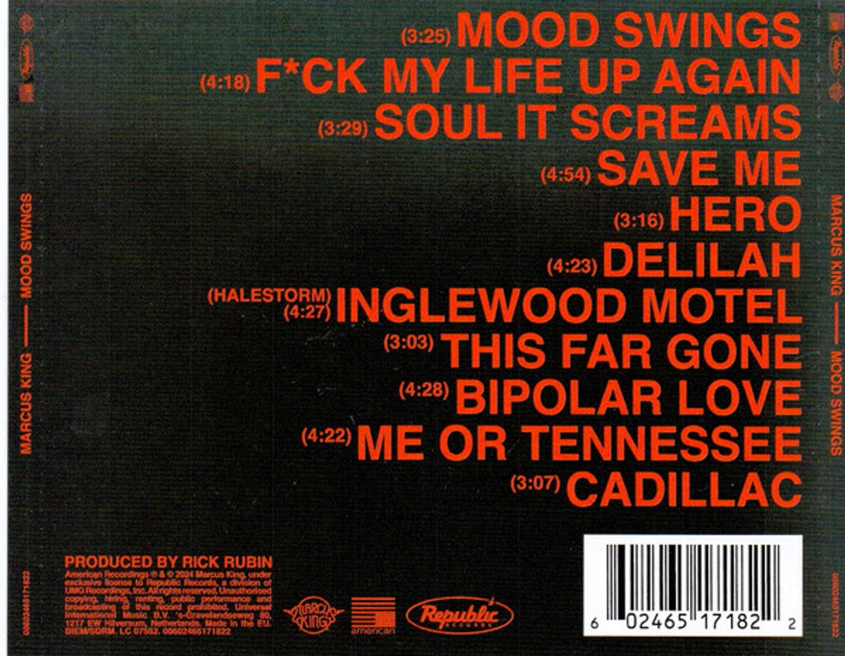 Marcus King – Mood Swings Music CD