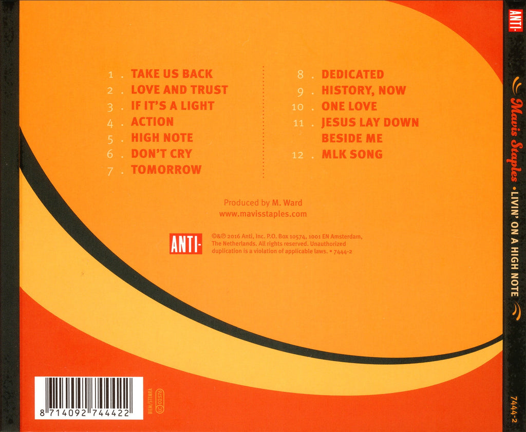 Mavis Staples – Livin' On A High Note (LP Vinyl) Vinyl Record