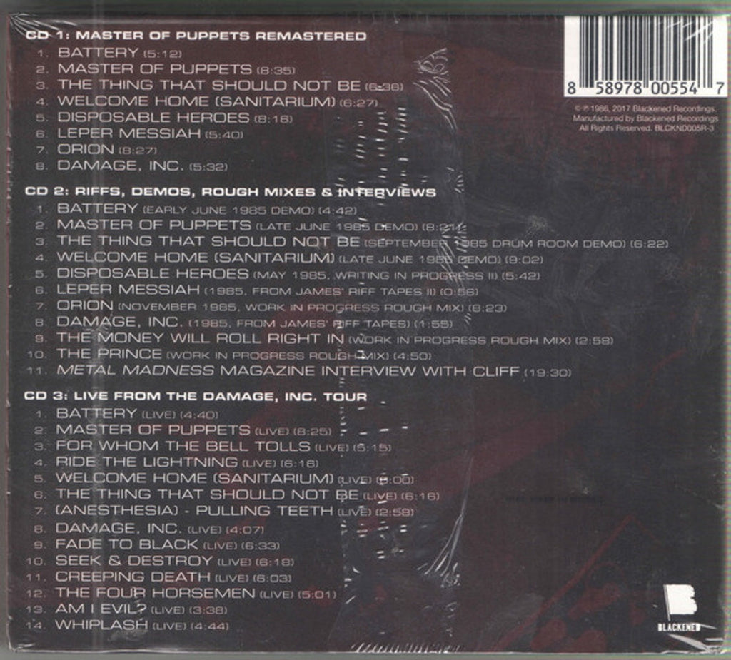Metallica – Master Of Puppets (3-CD) Music CD