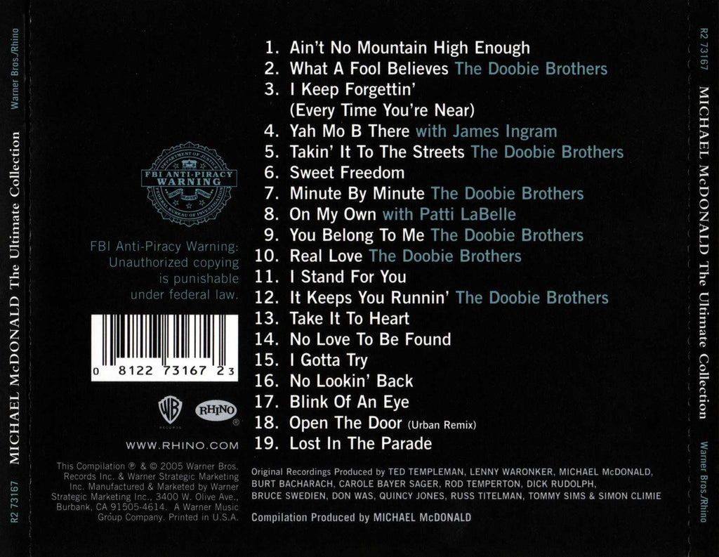 Michael McDonald – The Ultimate Collection Music CD