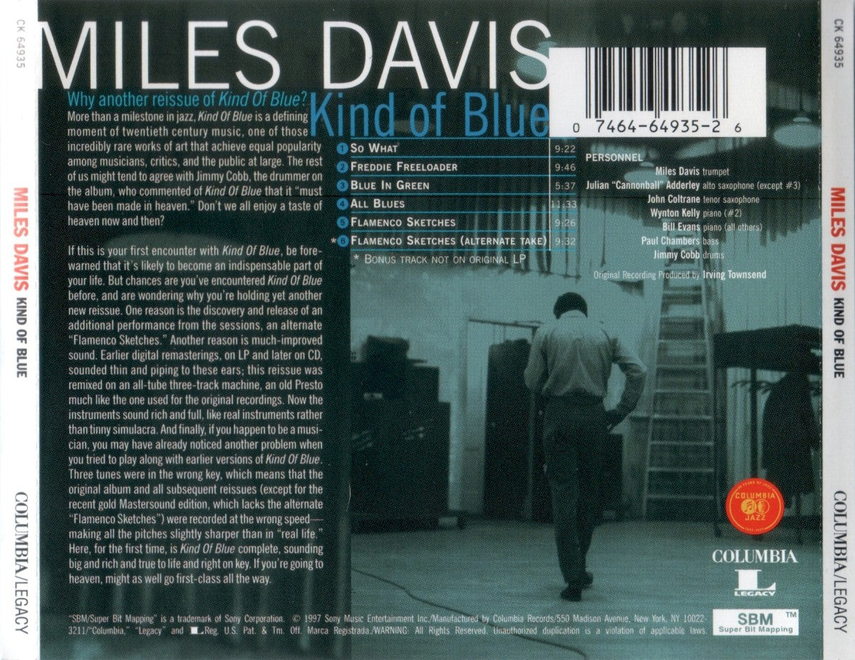 Miles Davis – Kind Of Blue Music CD