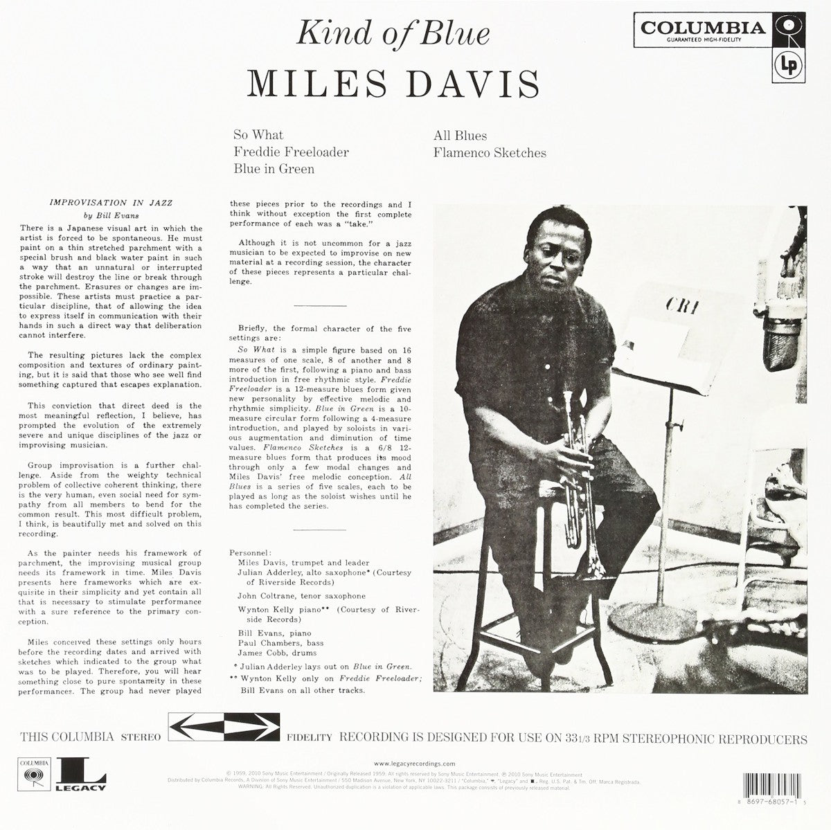 Miles Davis – Kind Of Blue (LP Vinyl) Vinyl Record