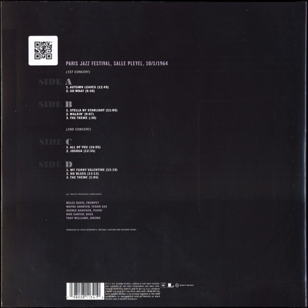 Miles Davis – Paris Jazz Festival, Salle Pleyel 10/1/1964 (2-LP Vinyl) Vinyl Record