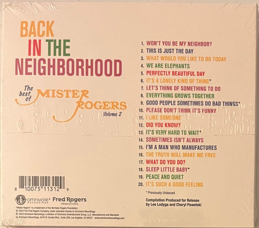 Mister Rogers – Back In The Neighborhood: The Best Of Mister Rogers, Volume 2 Music CD