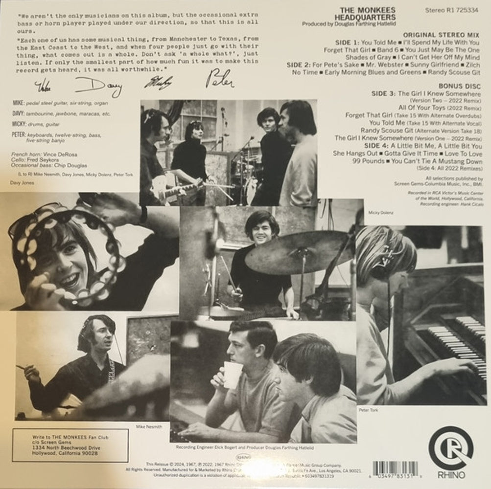 The Monkees – Headquarters (2-LP Vinyl) Vinyl Record
