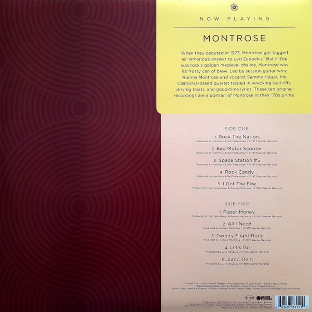 Montrose – Now Playing (LP Vinyl) Vinyl Record